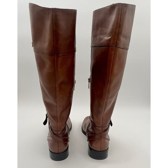 COACH Micha Wide Calf 6.5 US Leather Knee High Boots Chestnut Brown Designer EUC - Picture 8 of 16